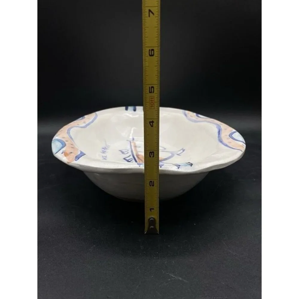 Pike Place Fish Market Lorna Smith Studio Pottery Large Serving Bowl Seattle WA